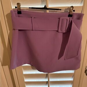 Zara Lavender Belted Mini Skirt
